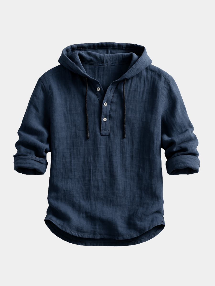 Camisa de lino para hombre con capucha para una comodidad fresca y un estilo casual