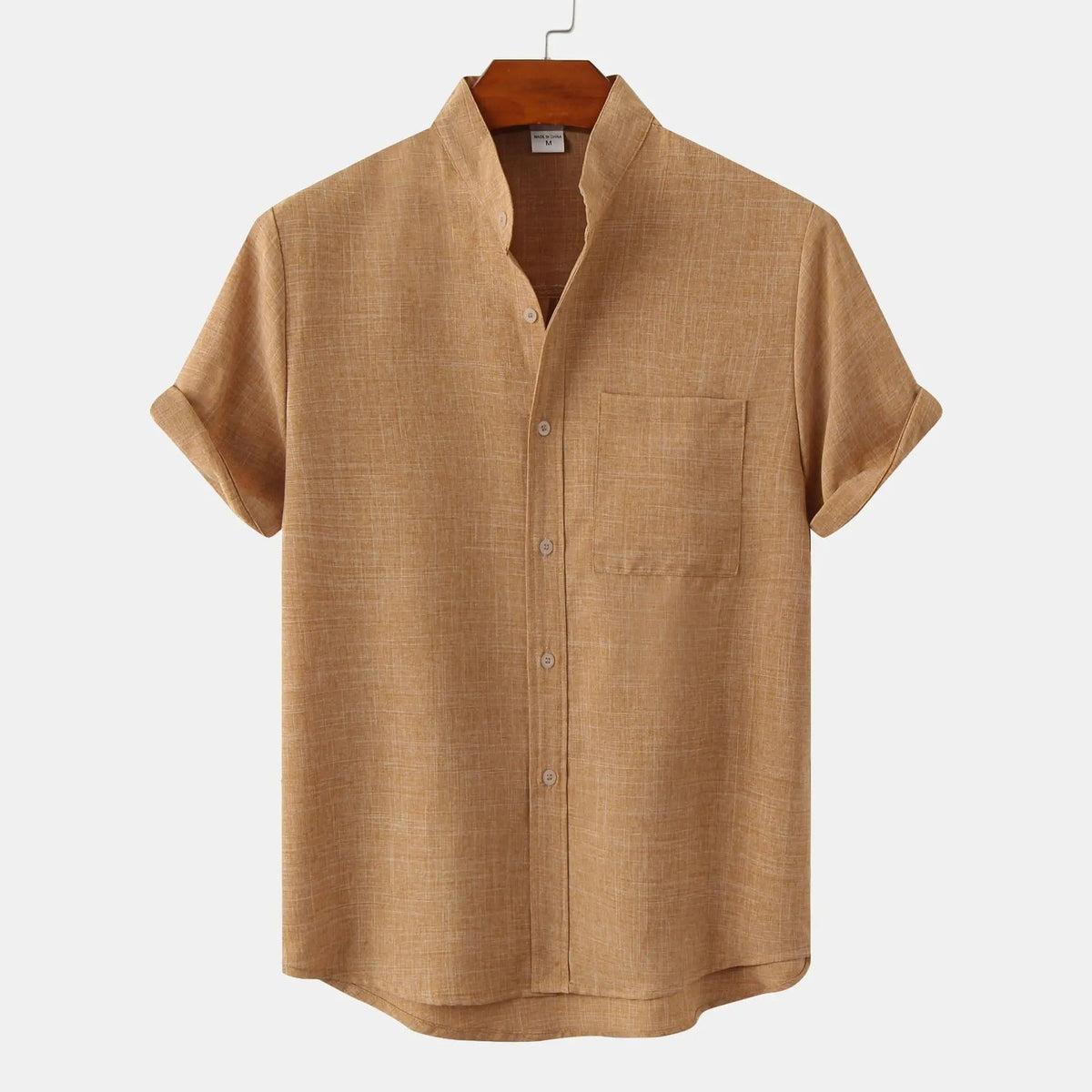 Camisa de manga corta de verano para hombre con botones