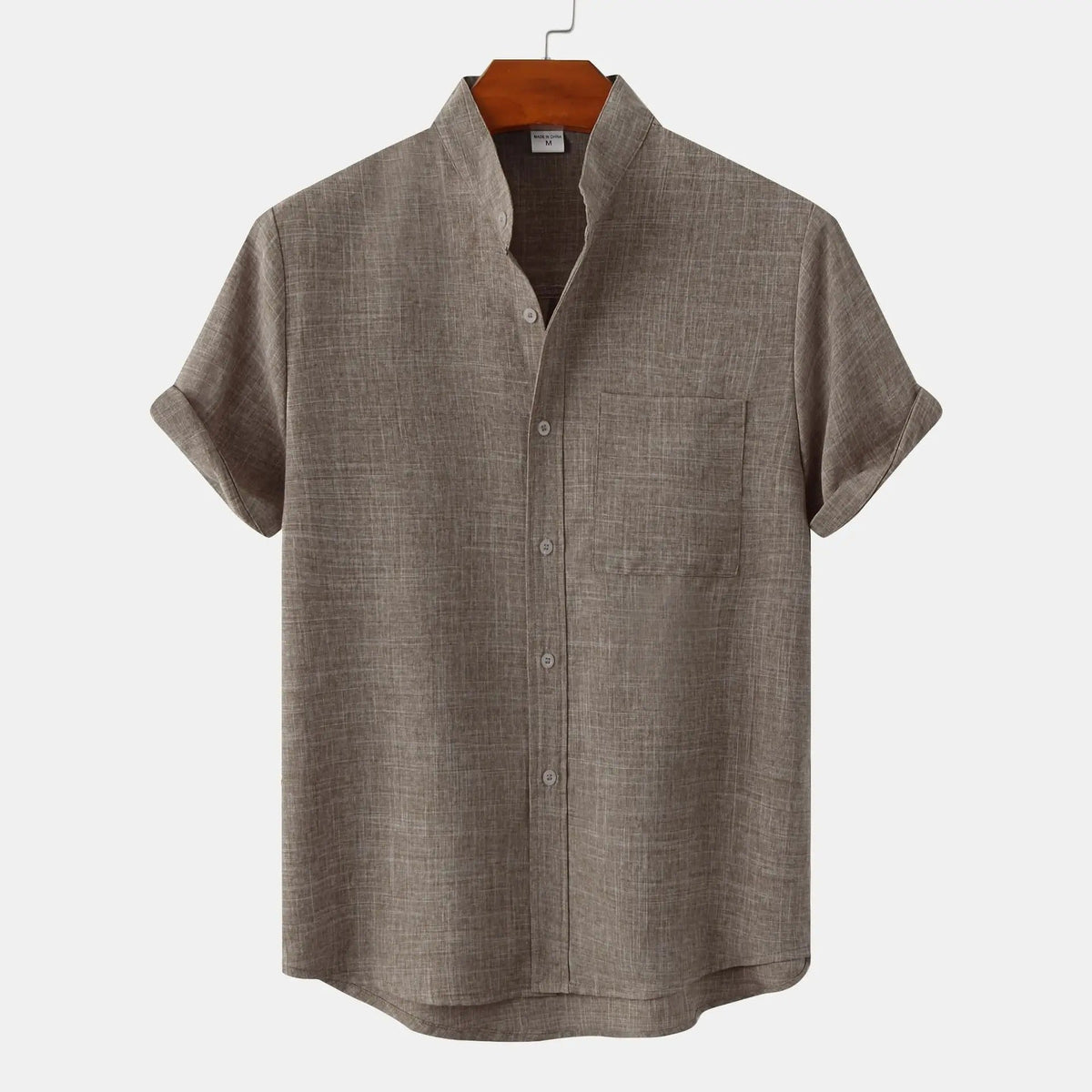 Camisa de manga corta de verano para hombre con botones