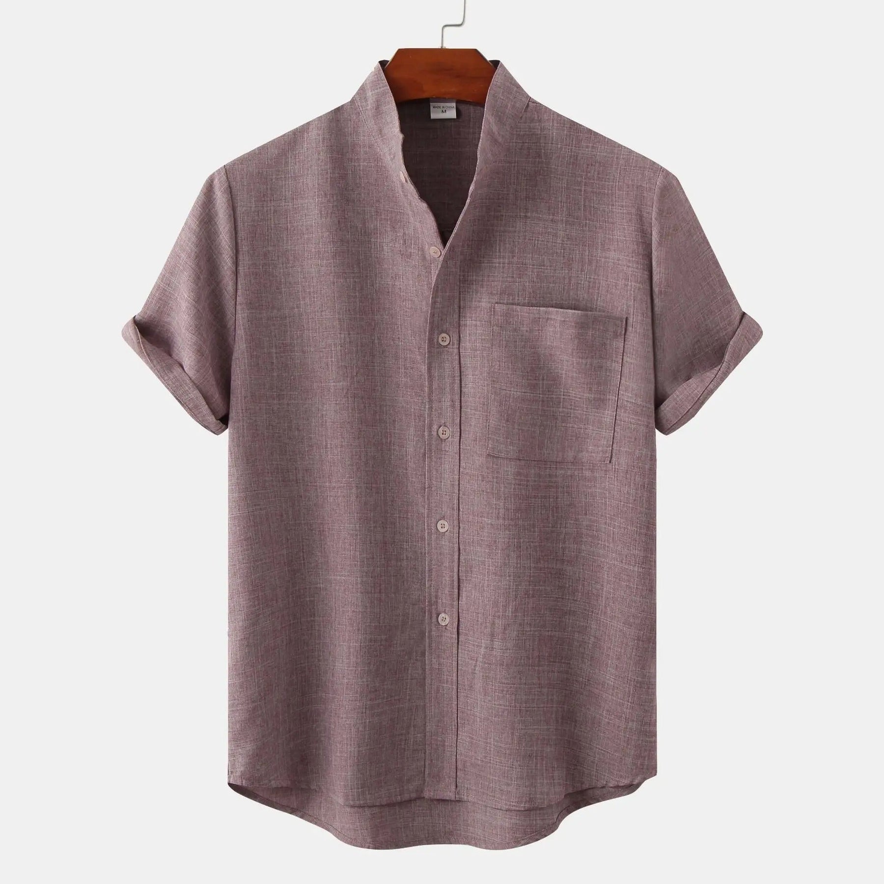 Camisa de manga corta de verano para hombre con botones