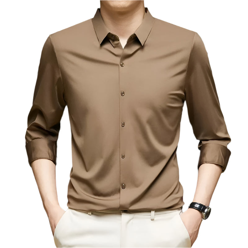 Camisa de trabajo para hombre antiarrugas