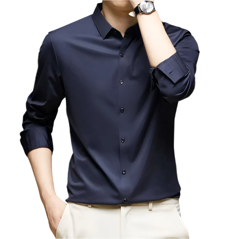 Camisa de trabajo para hombre antiarrugas