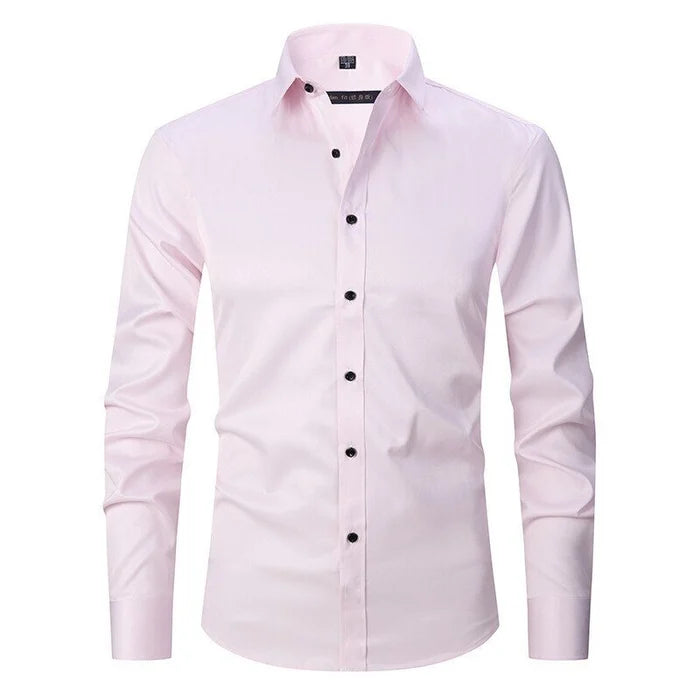 Camisa elegante para hombre antiarrugas con botones