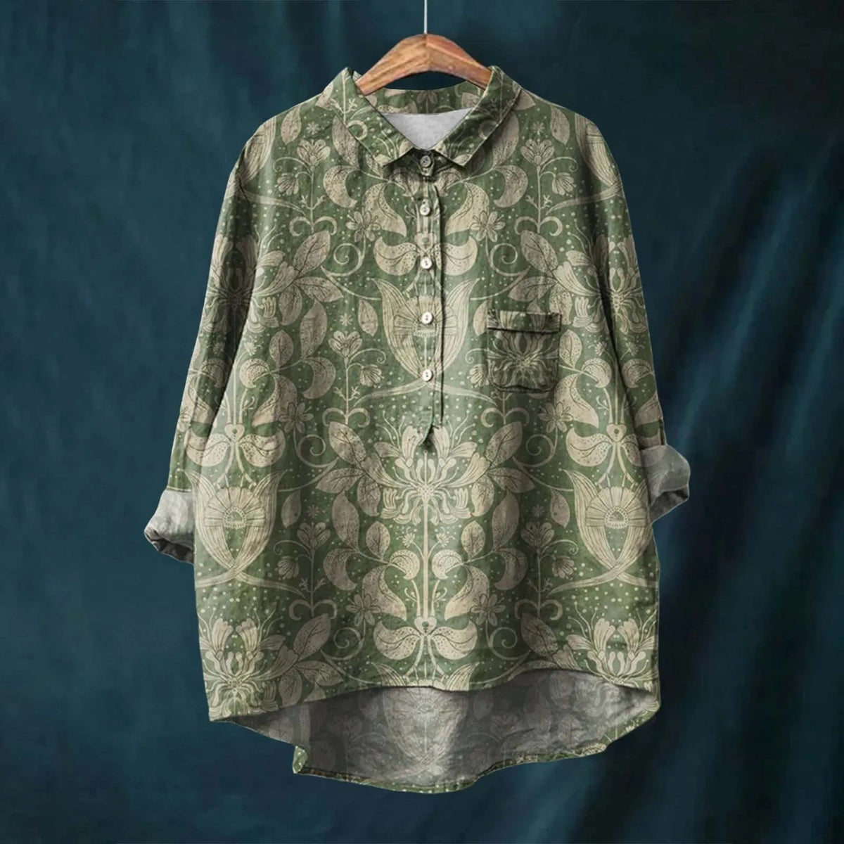 Camisa holgada para mujer con botones