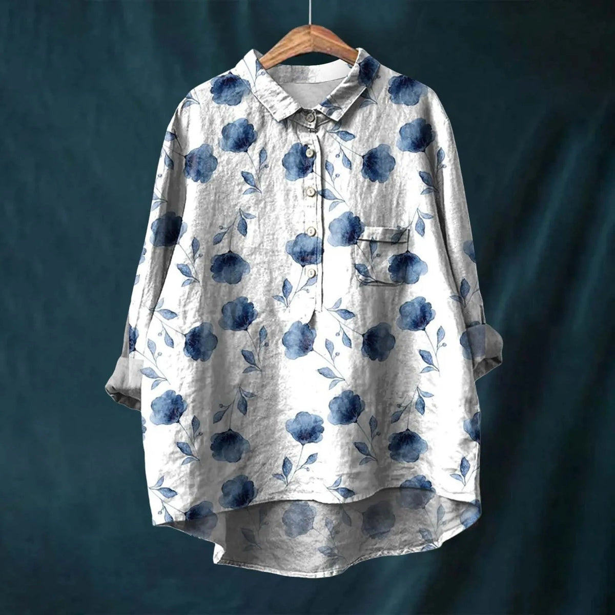 Camisa holgada para mujer con botones
