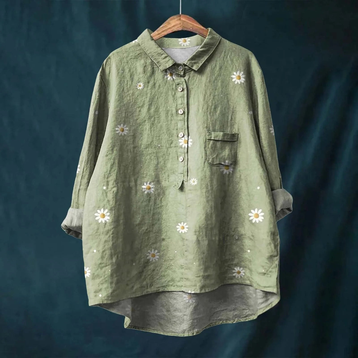 Camisa holgada para mujer con botones
