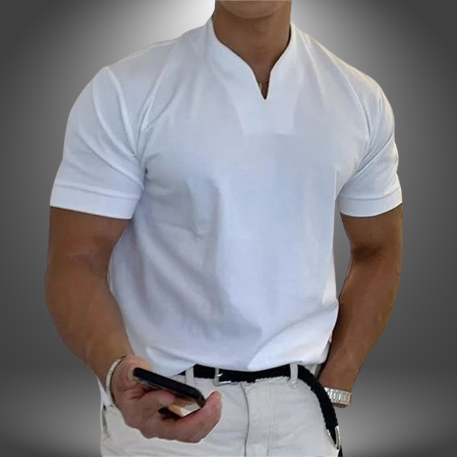 Camiseta de hombre con escote en V y manga corta