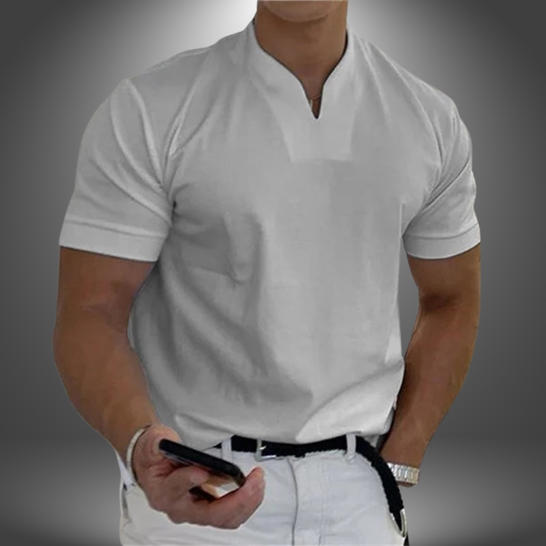 Camiseta de hombre con escote en V y manga corta