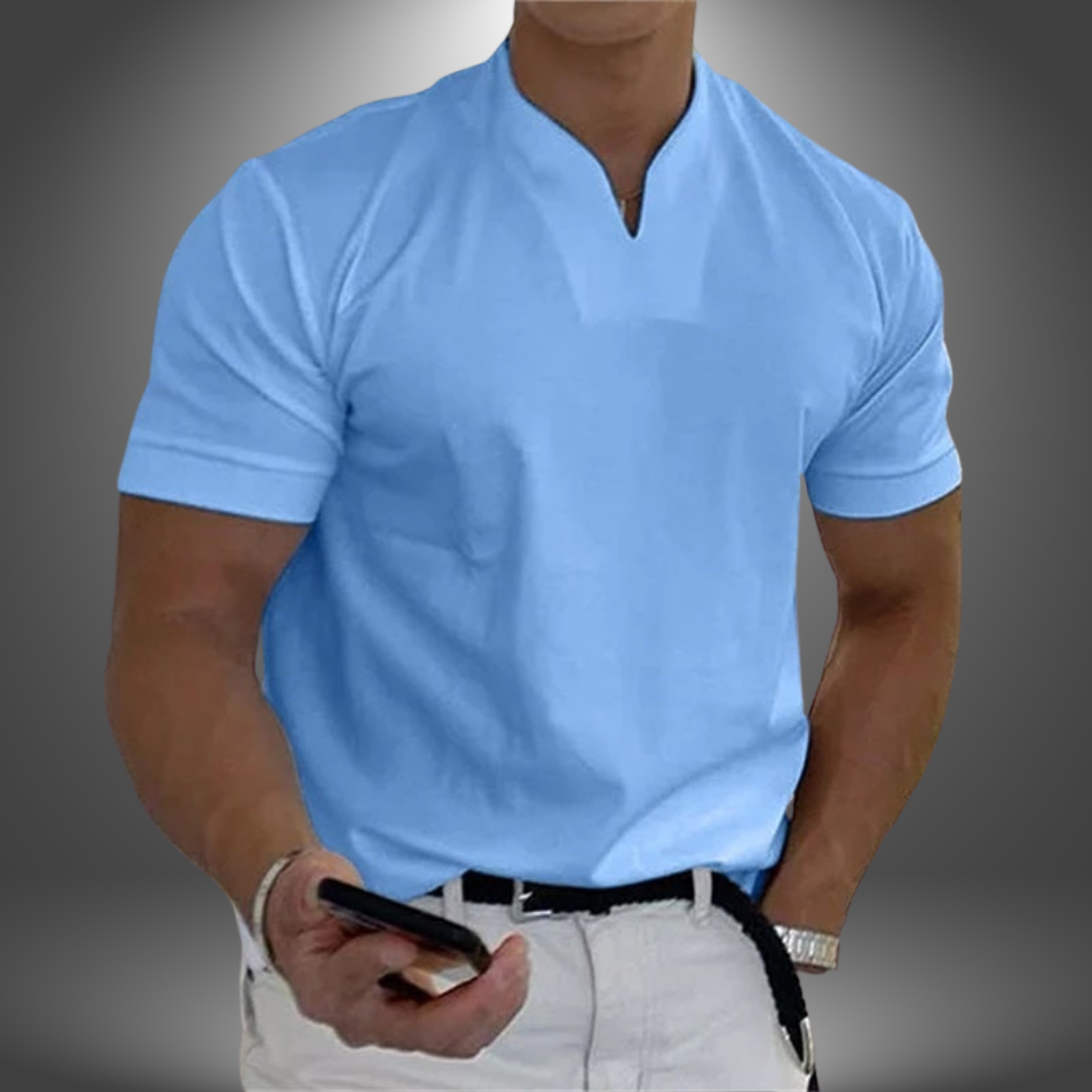 Camiseta de hombre con escote en V y manga corta