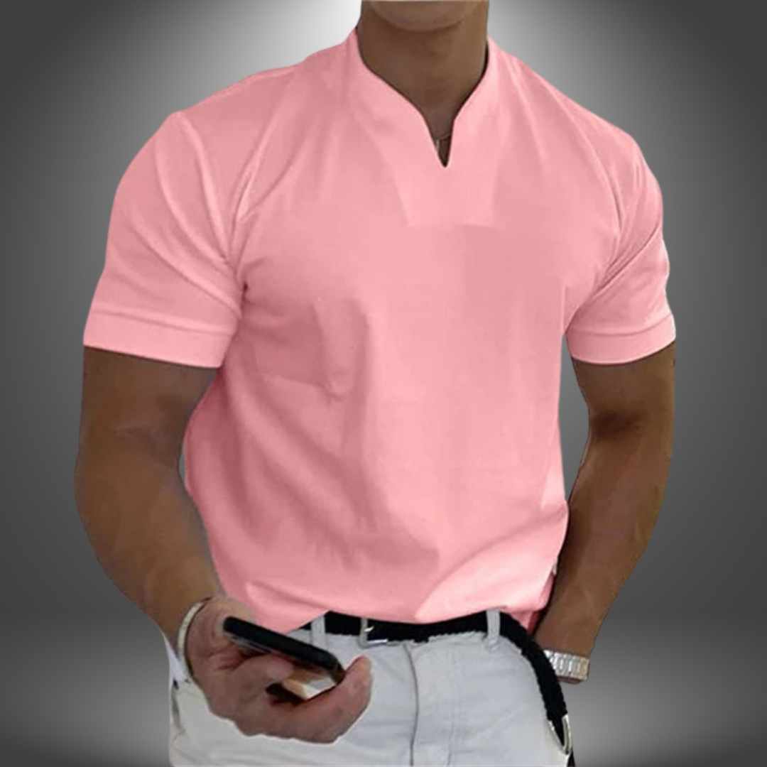 Camiseta de hombre con escote en V y manga corta
