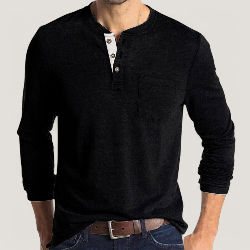 Camiseta de manga larga para hombre de diseño clásico