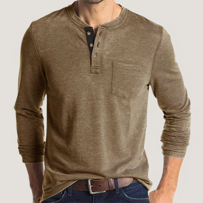 Camiseta de manga larga para hombre de diseño clásico