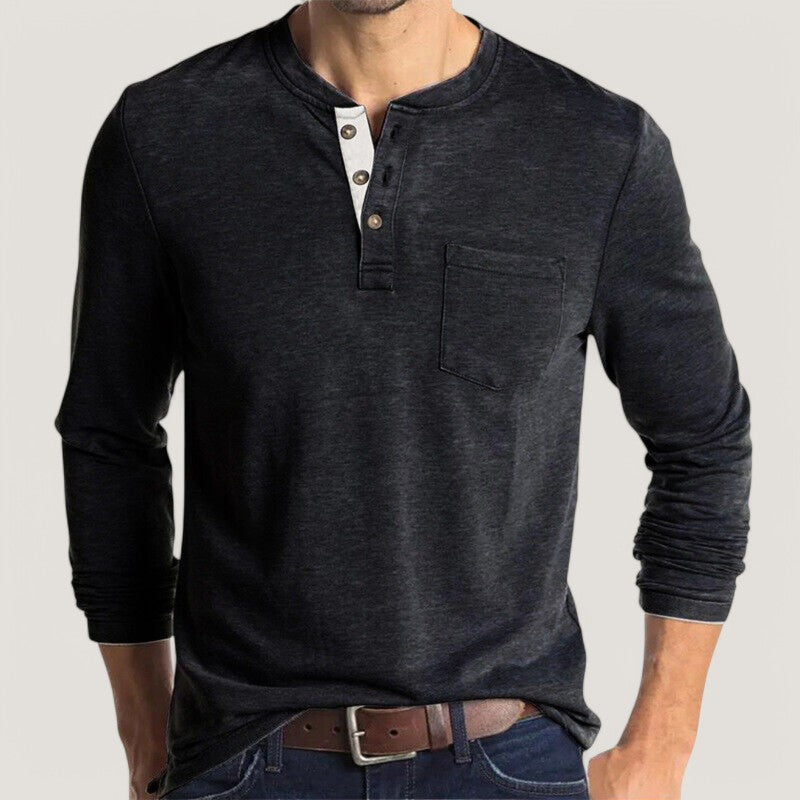 Camiseta de manga larga para hombre de diseño clásico
