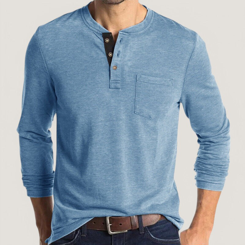 Camiseta de manga larga para hombre de diseño clásico