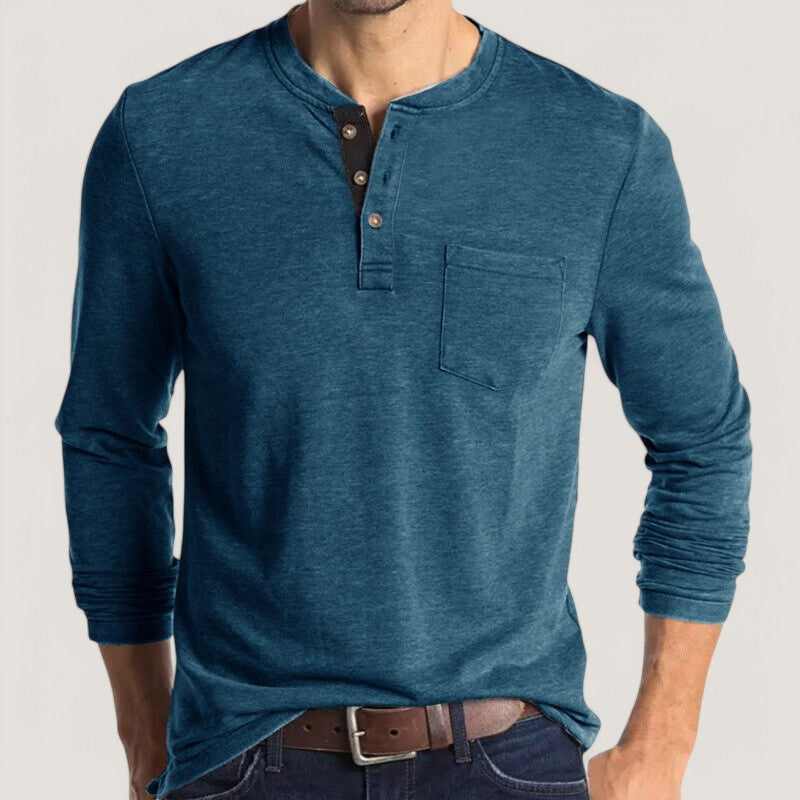 Camiseta de manga larga para hombre de diseño clásico