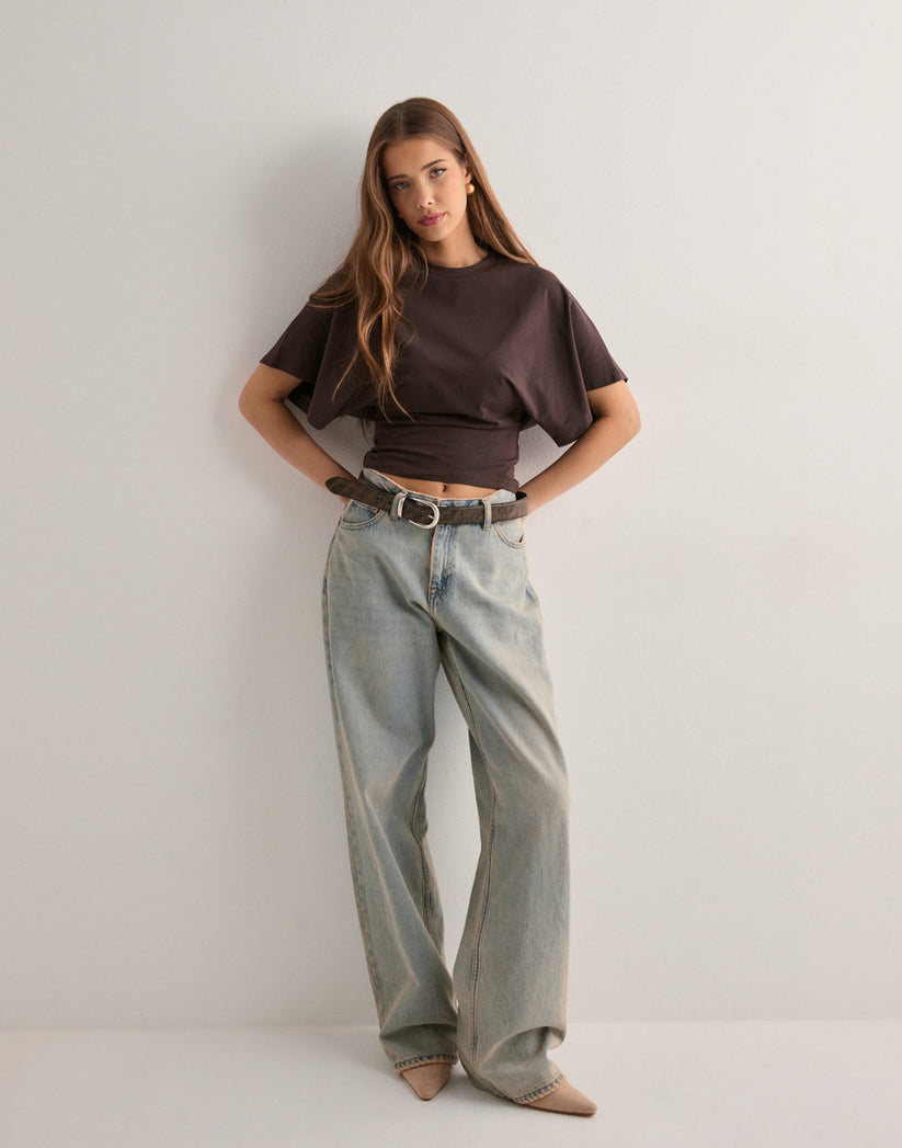 Camiseta de mujer con mangas anchas para el día a día