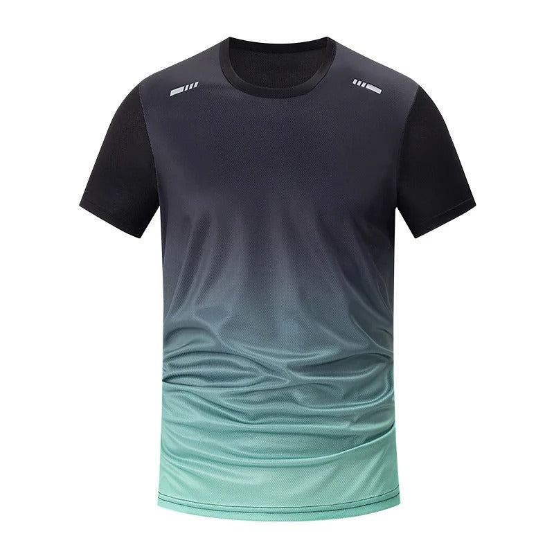 Camiseta de secado rápido para hombre con diseño degradado