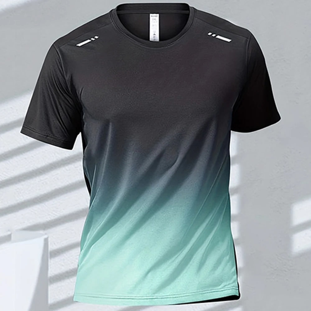 Camiseta de secado rápido para hombre con diseño degradado