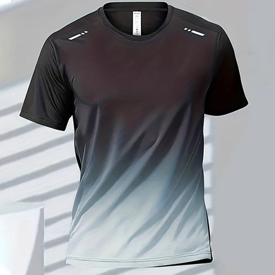 Camiseta de secado rápido para hombre con diseño degradado
