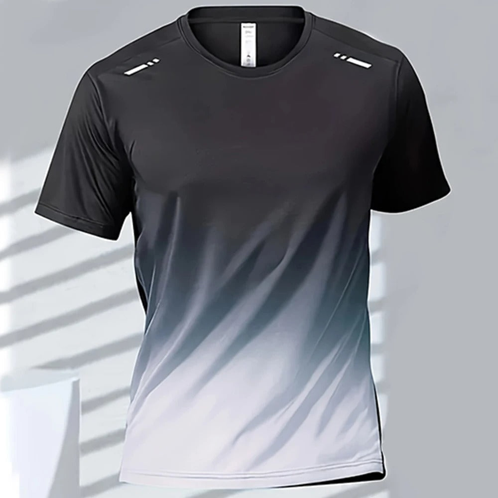 Camiseta de secado rápido para hombre con diseño degradado