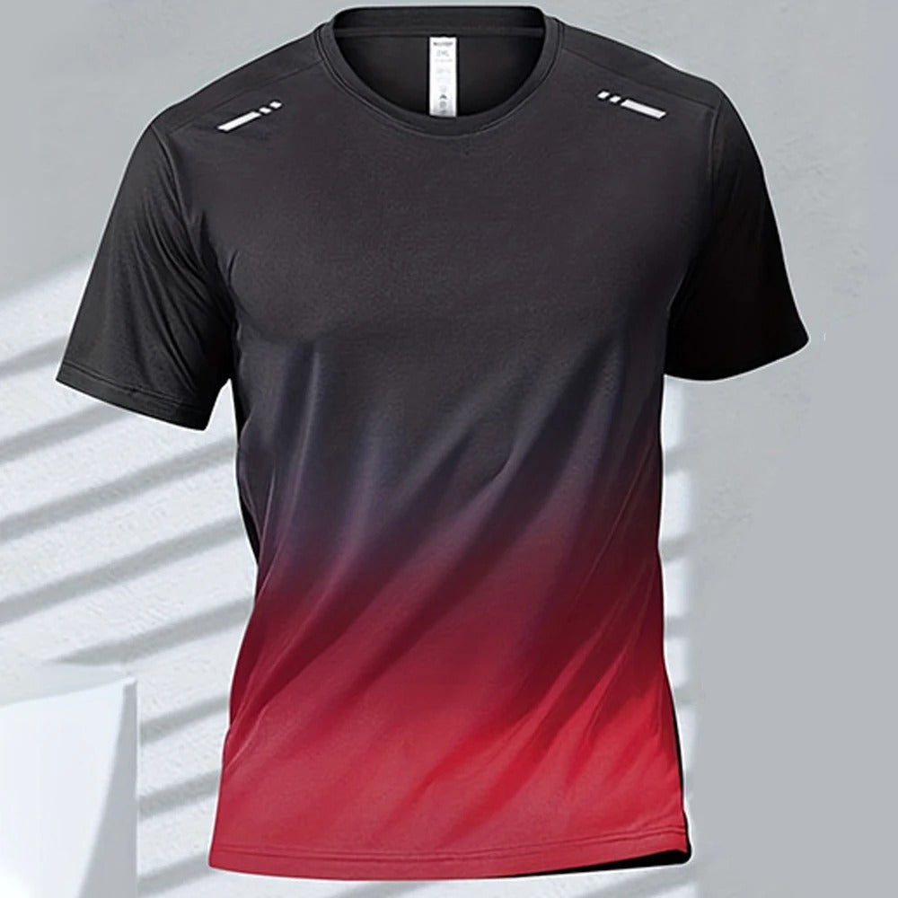 Camiseta de secado rápido para hombre con diseño degradado
