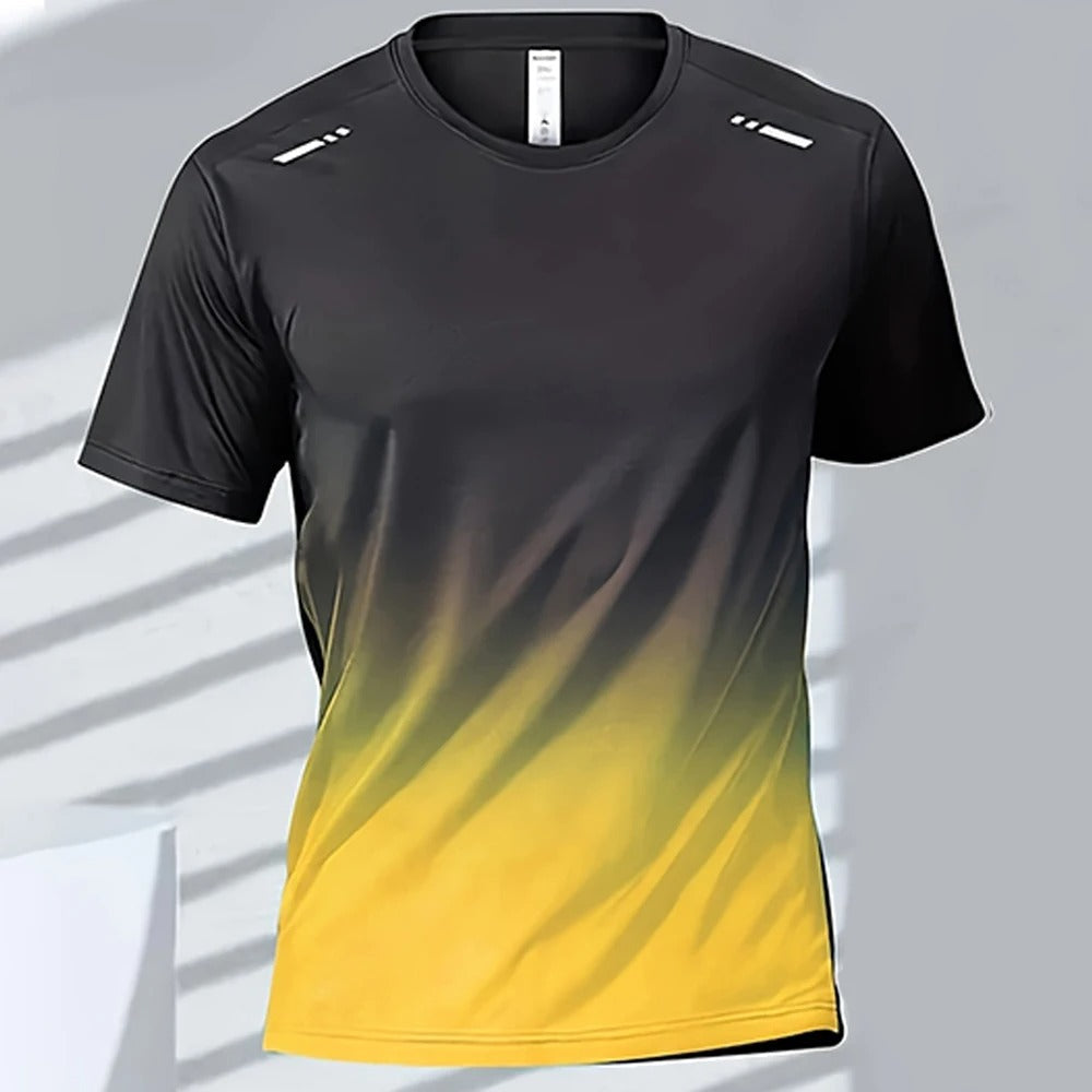 Camiseta de secado rápido para hombre con diseño degradado