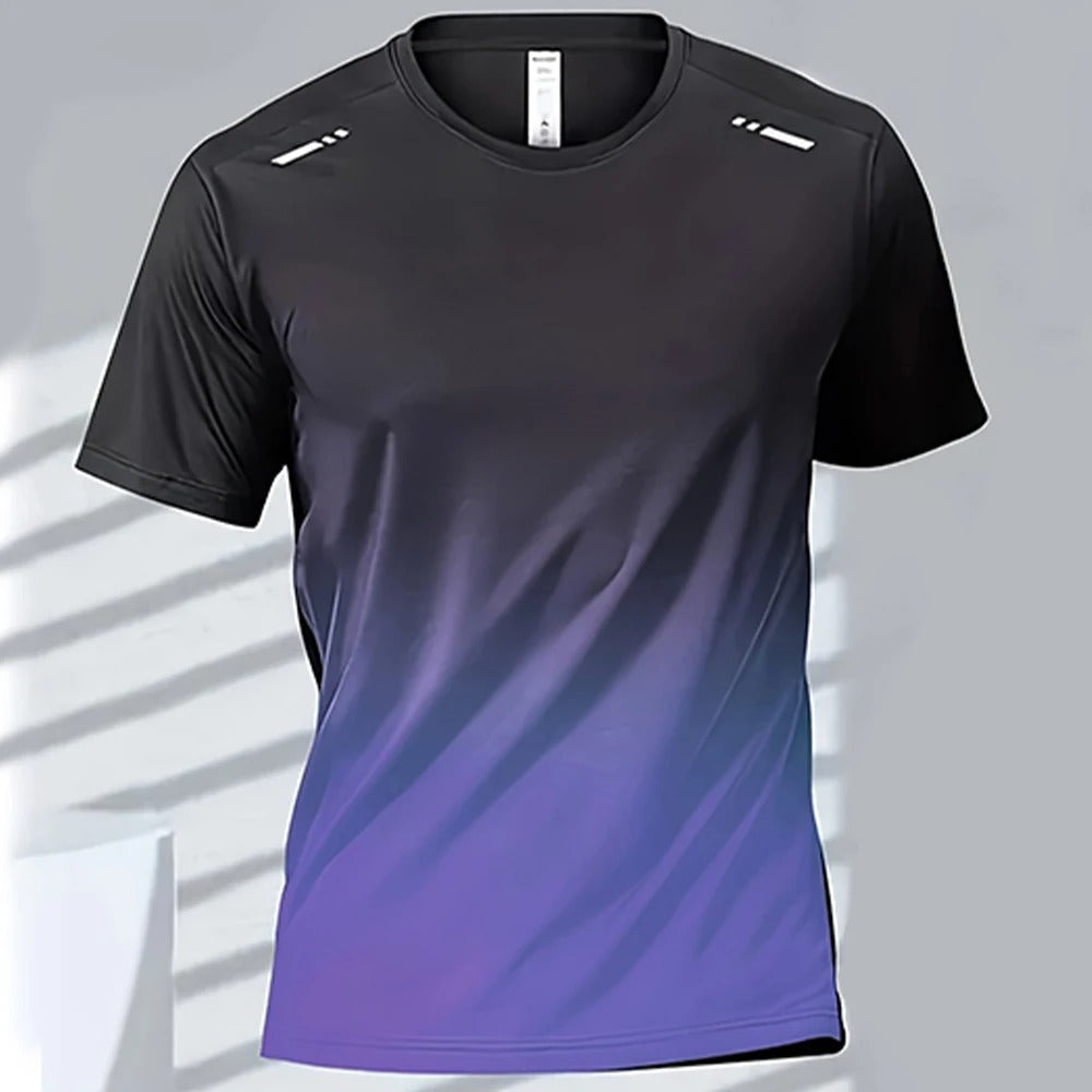 Camiseta de secado rápido para hombre con diseño degradado
