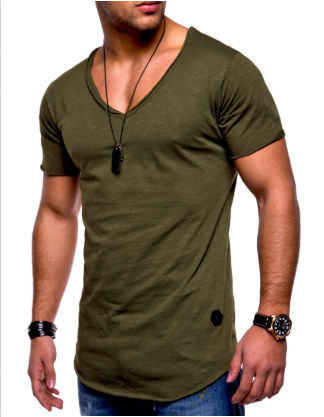 Camiseta para hombre slim fit con cuello en V