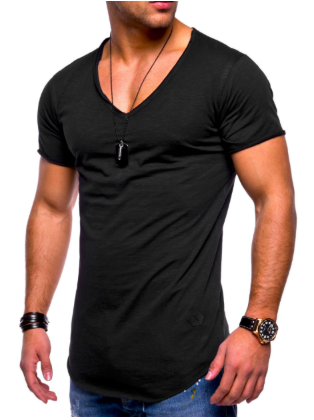 Camiseta para hombre slim fit con cuello en V