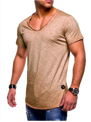 Camiseta para hombre slim fit con cuello en V