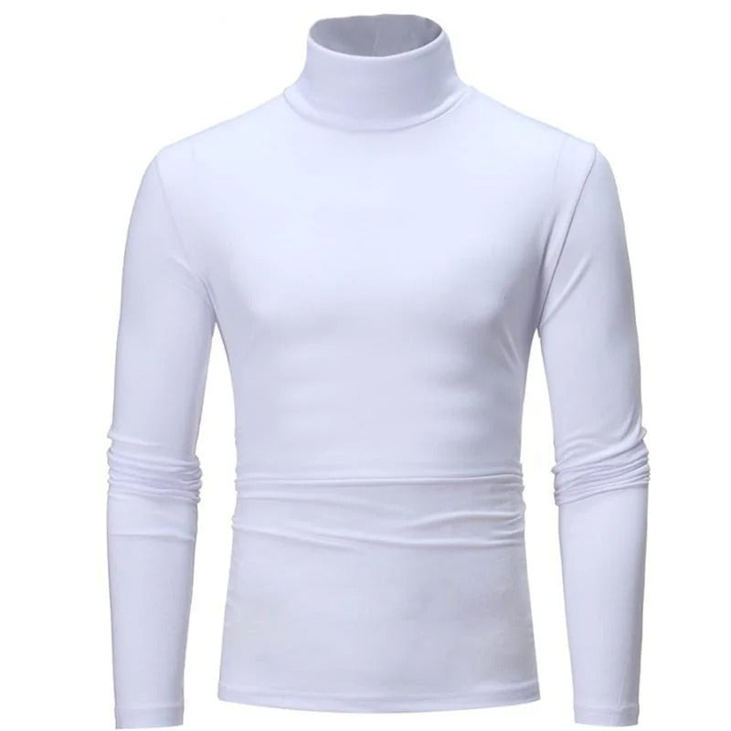 Camiseta térmica de cuello alto para hombre
