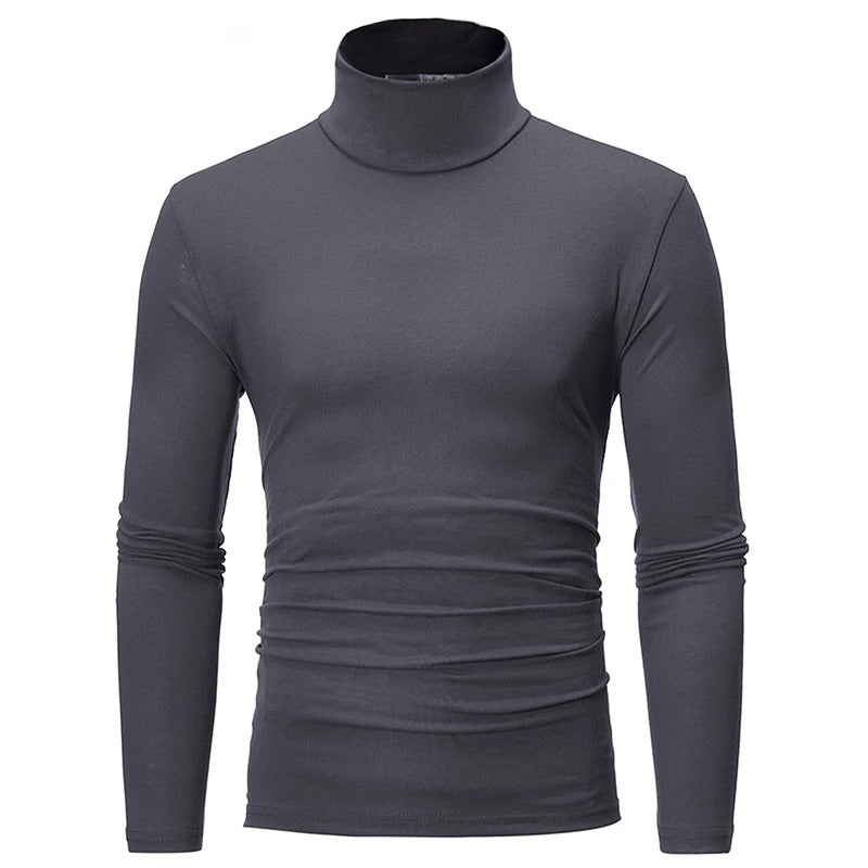 Camiseta térmica de cuello alto para hombre