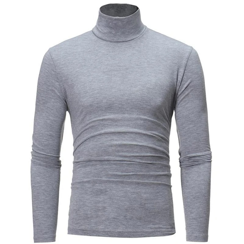 Camiseta térmica de cuello alto para hombre