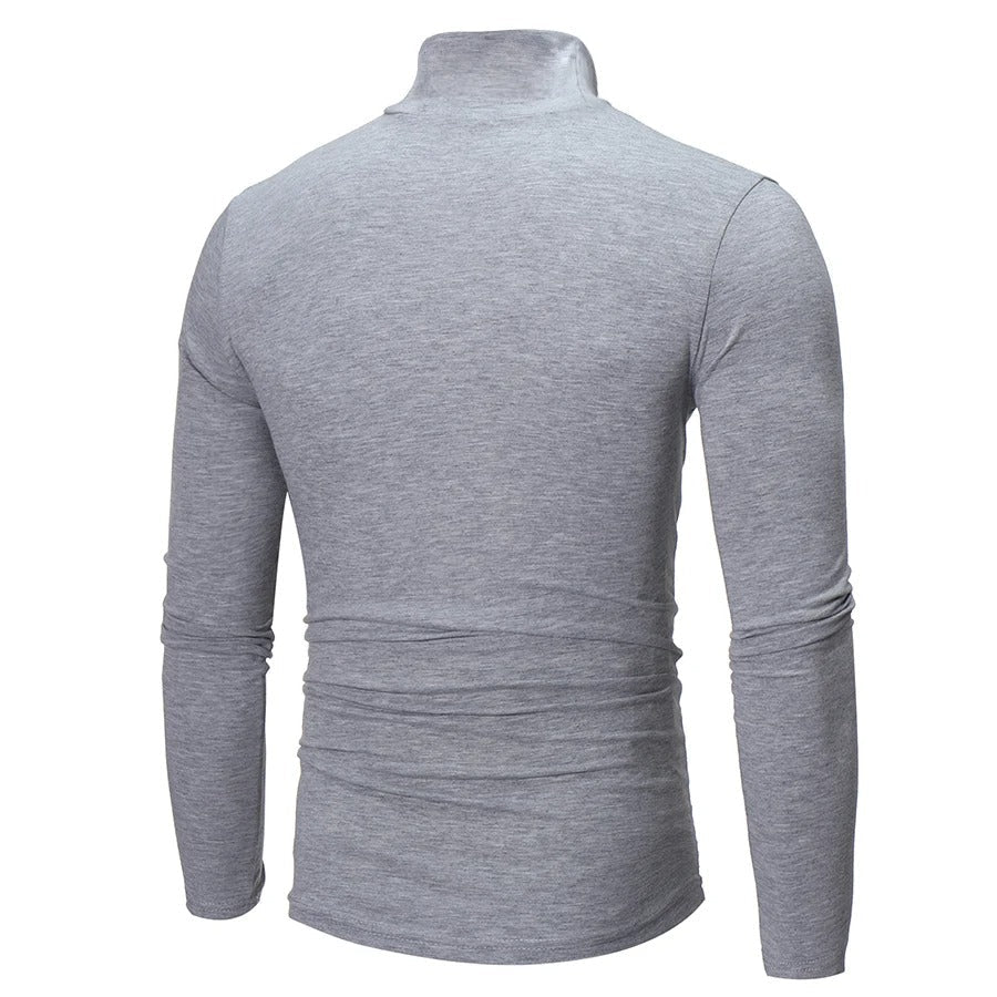 Camiseta térmica de cuello alto para hombre