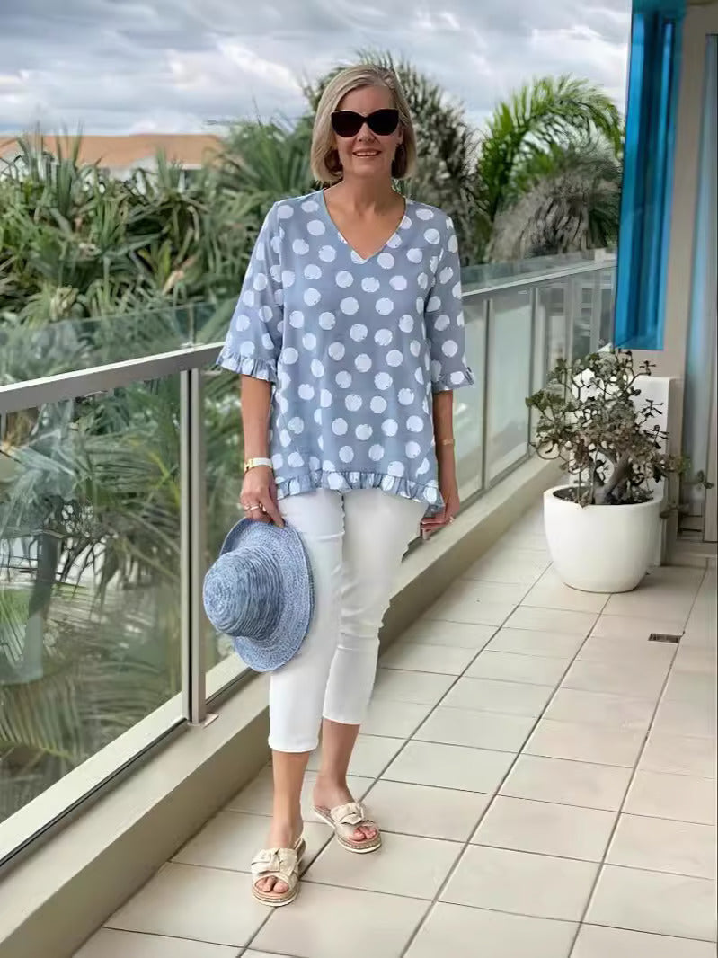 Camiseta vintage para mujer con estampado y elegancia atemporal