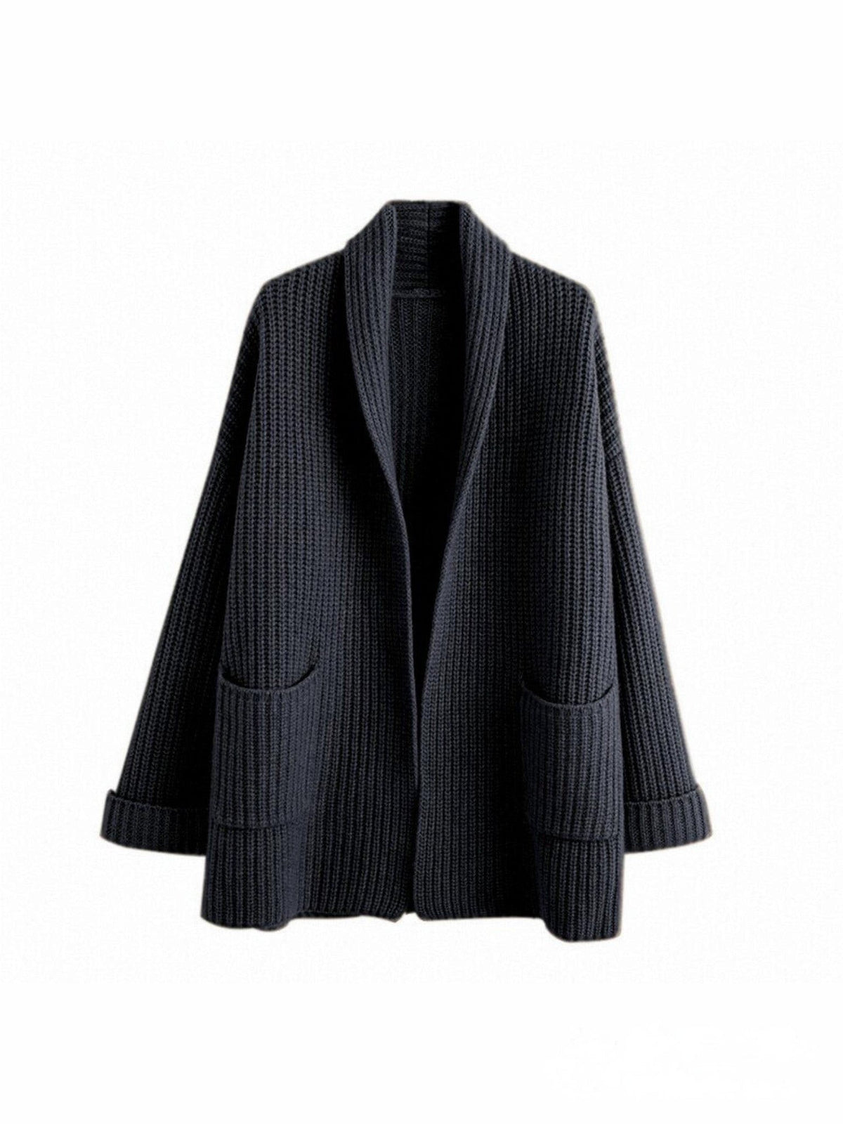 Cárdigan de punto oversized sin botones para mujer