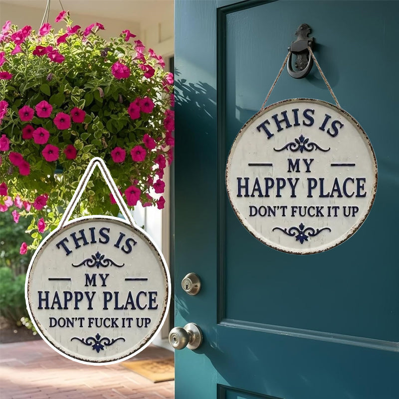 Cartel divertido para puerta y jardín