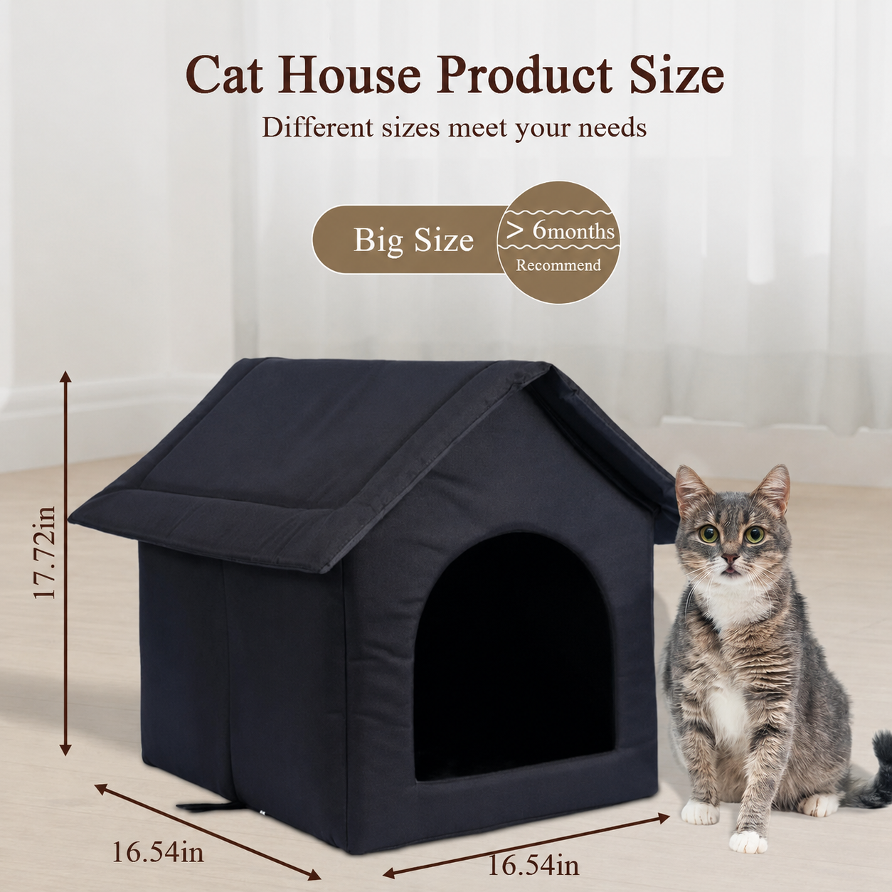 Caseta exterior para mascotas resistente a la intemperie para gatos y perros apta para todas las estaciones
