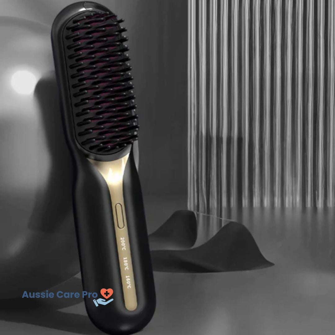 Cepillo alisador de pelo recargable – Peinado portátil antiencrespamiento