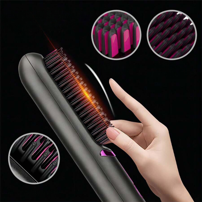Cepillo alisador de pelo: volumen y brillo todo el día sin dañar el cabello