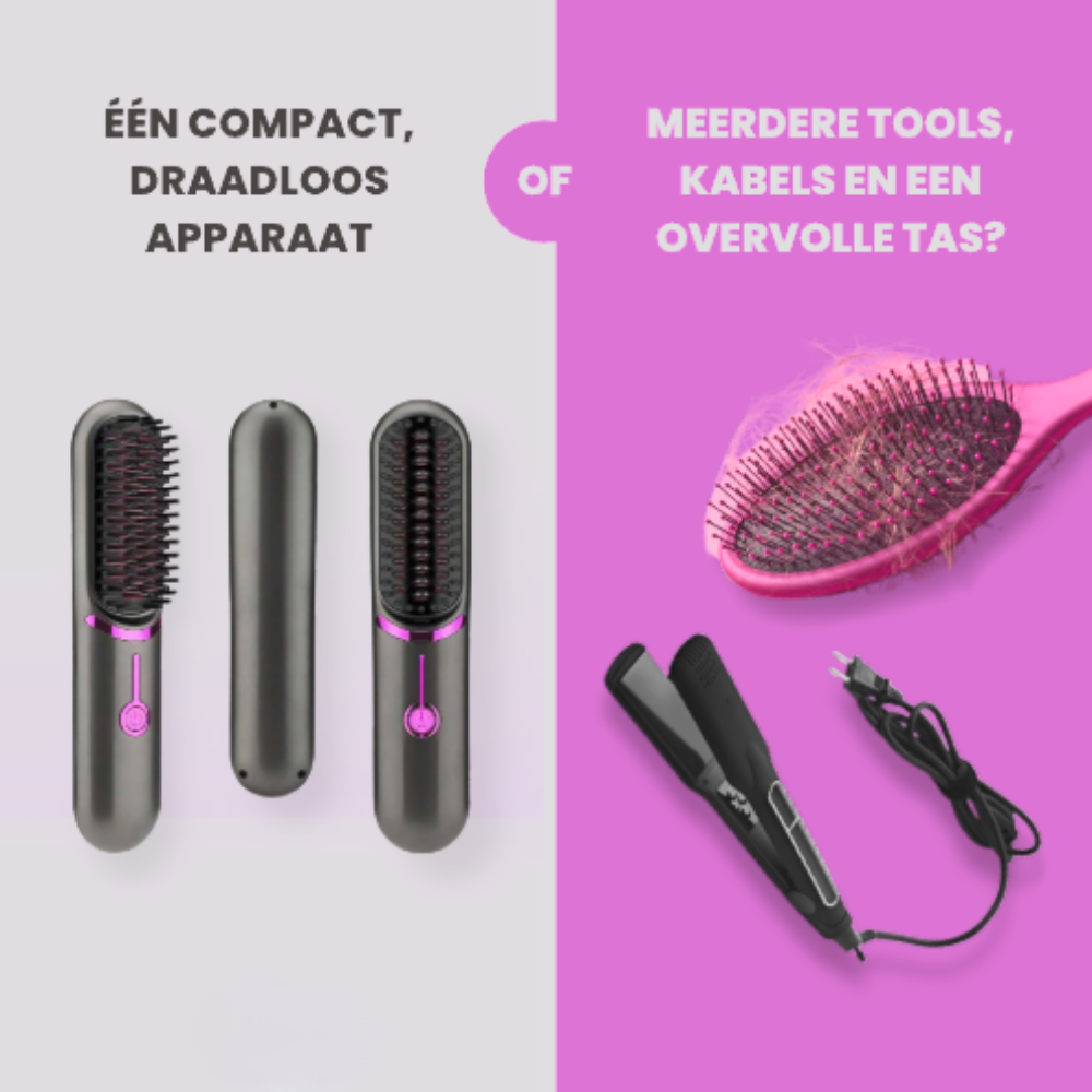 Cepillo alisador de pelo: volumen y brillo todo el día sin dañar el cabello