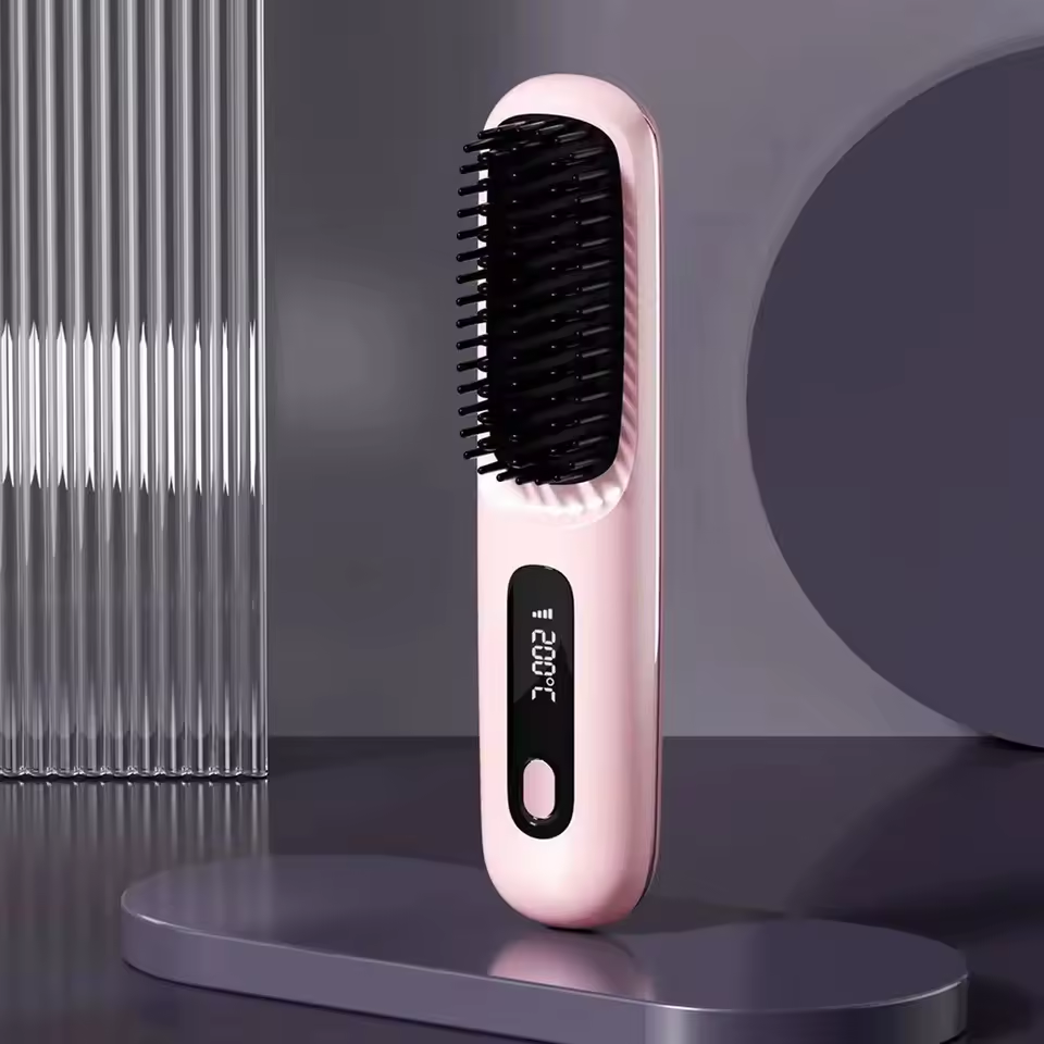 Cepillo alisador y moldeador de pelo portátil | Cabello suave y saludable en cualquier lugar