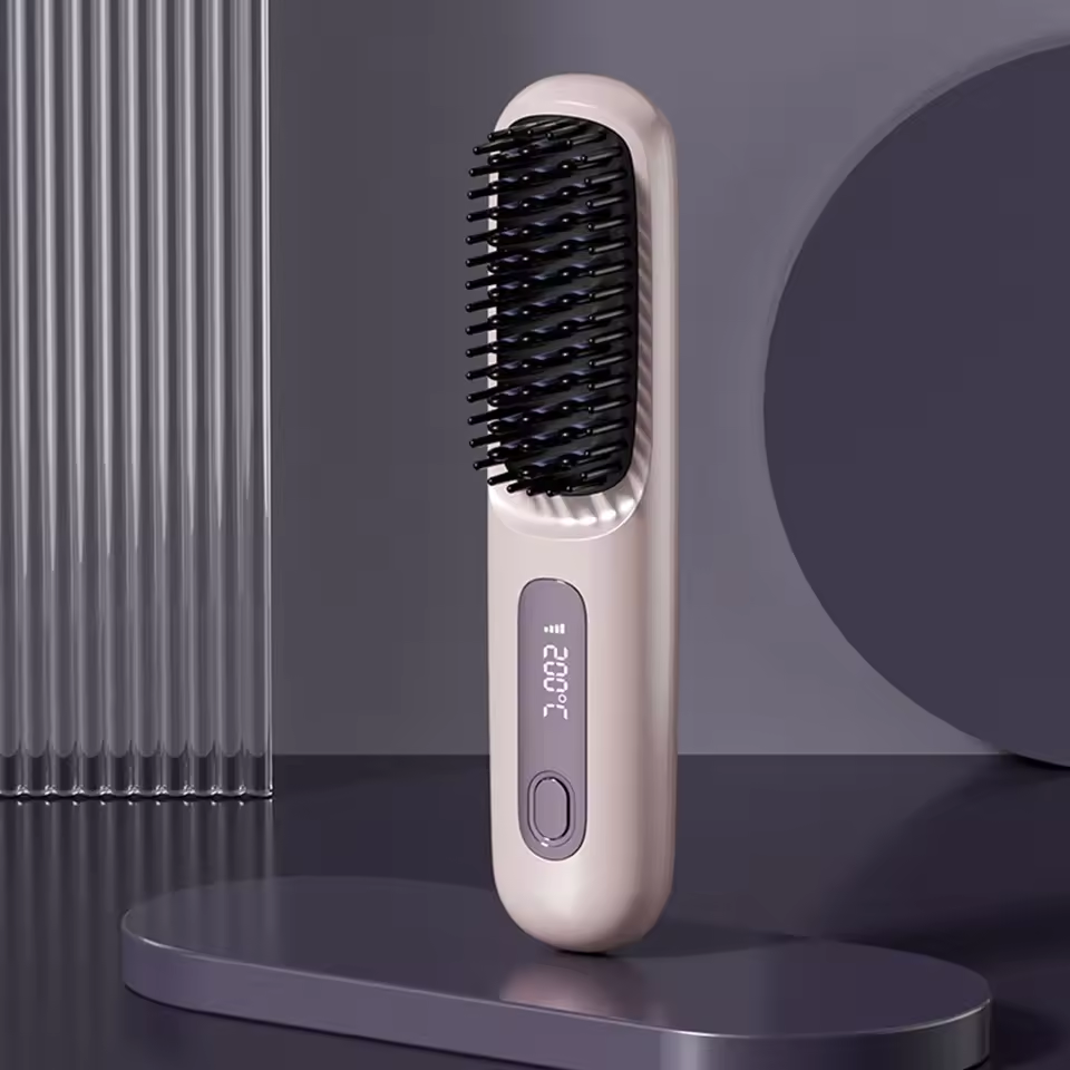 Cepillo alisador y moldeador de pelo portátil | Cabello suave y saludable en cualquier lugar