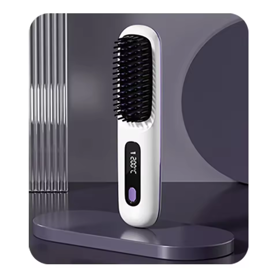 Cepillo alisador y moldeador de pelo portátil | Cabello suave y saludable en cualquier lugar
