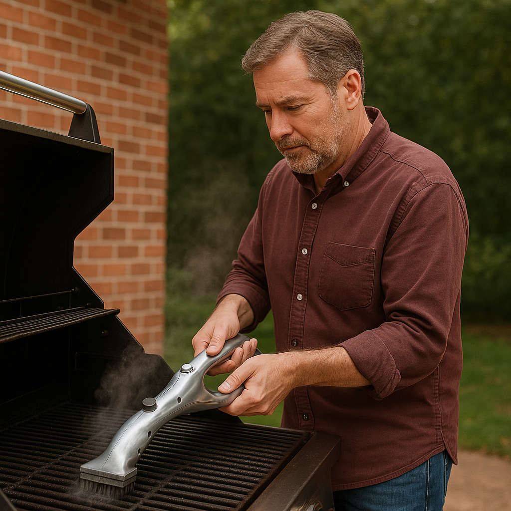Cepillo de limpieza al vapor para barbacoa
