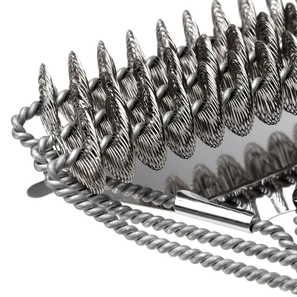 Cepillo para barbacoa de acero inoxidable sin cerdas
