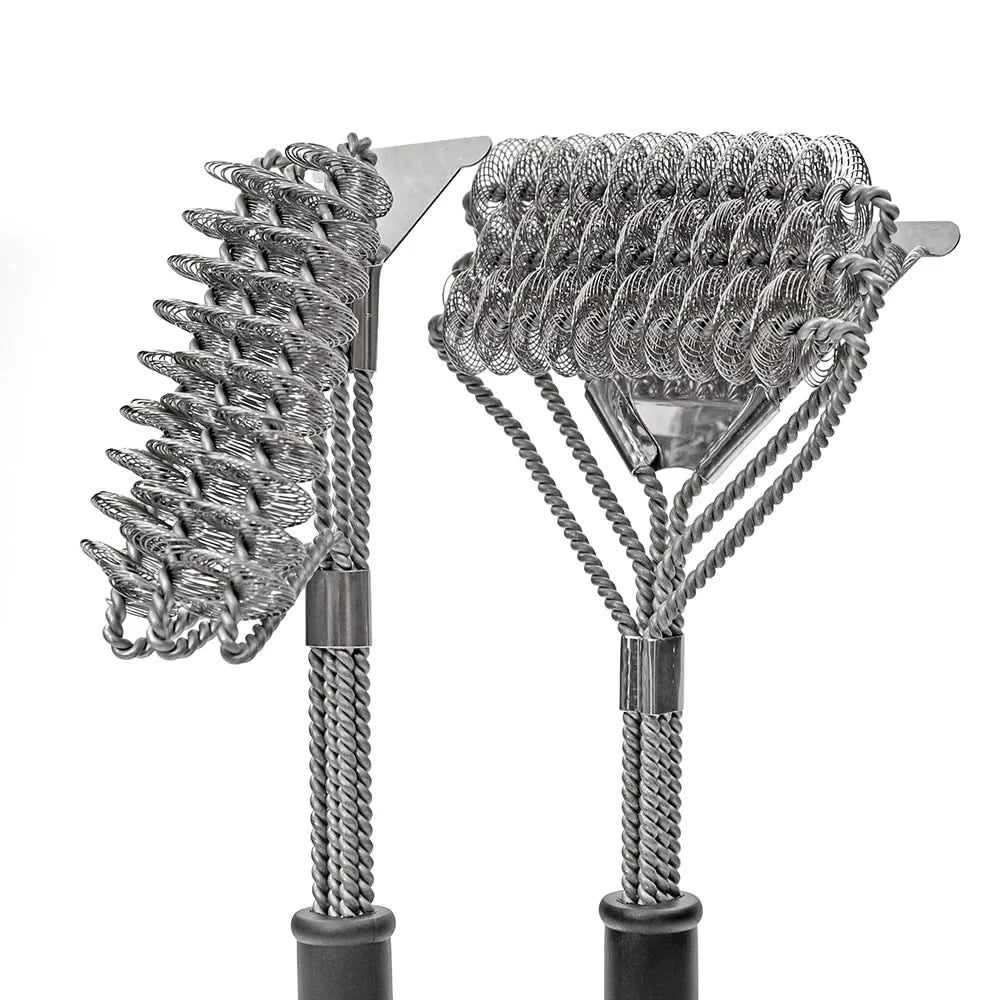 Cepillo para barbacoa de acero inoxidable sin cerdas