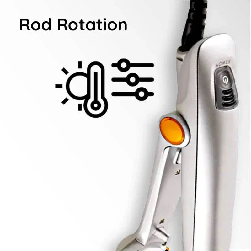 Cepillo para cabello giratorio 2 en 1 - Peinado y alisado - Diseño recargable