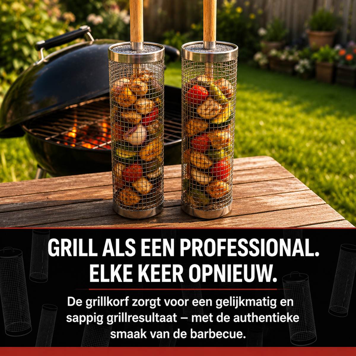 Cesta giratoria para barbacoa