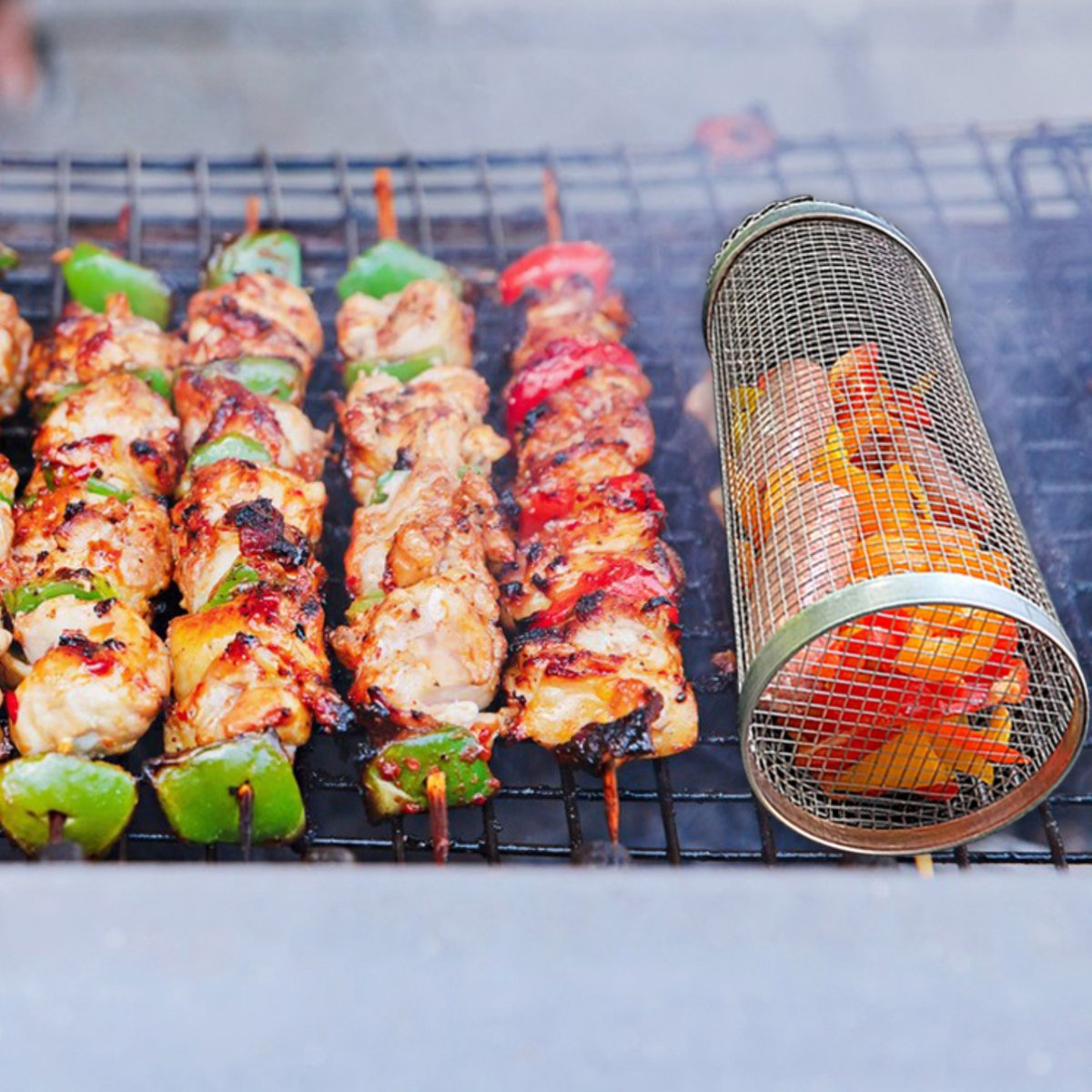 Cesta para barbacoa: evita que los alimentos se caigan a través de la rejilla